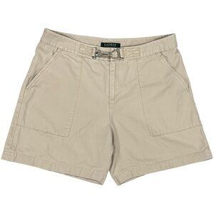 Lauren Ralph Lauren Tan Khaki Shorts 6 Metal Clasp Buckle Equestrian Preppy